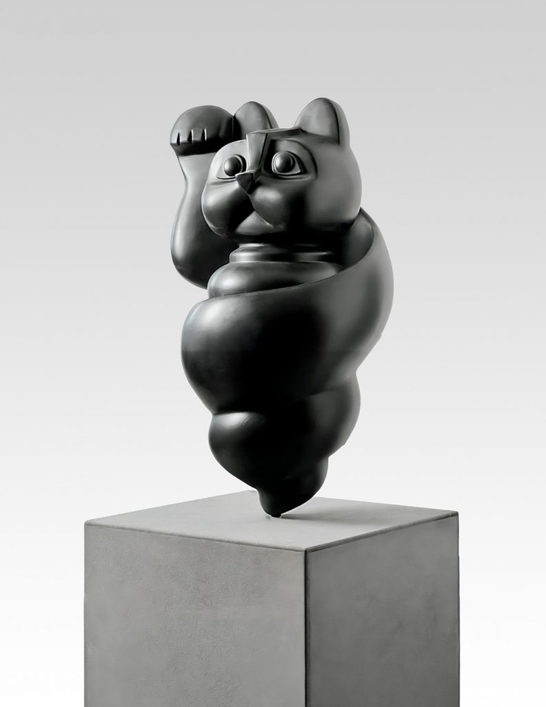 Lucky Hermit Sculpture black 60 cm
